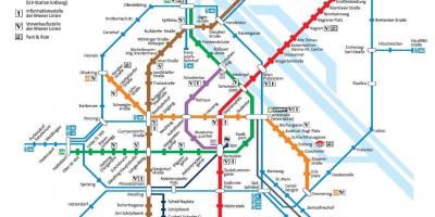 Vienna metro peta ukuran penuh