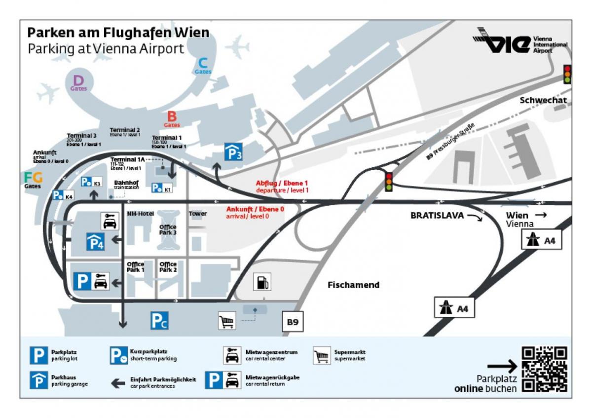 Peta dari Vienna airport parking