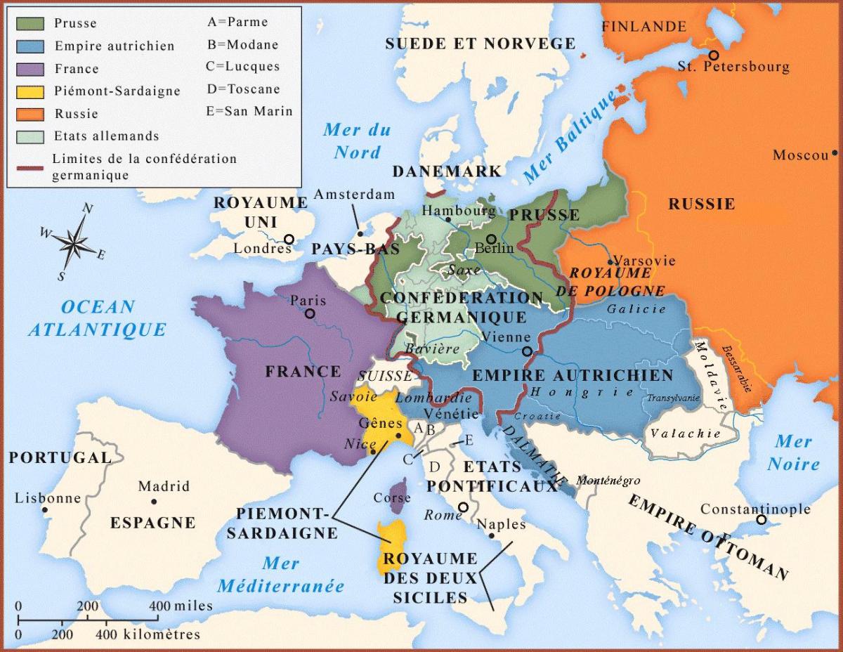 peta dari Wina dan negara-negara sekitarnya