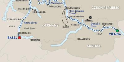 Peta dari sungai danube Wina 