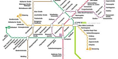 Vienna airport stasiun kereta api peta