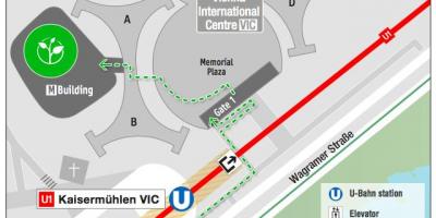 Peta dari Vienna international centre