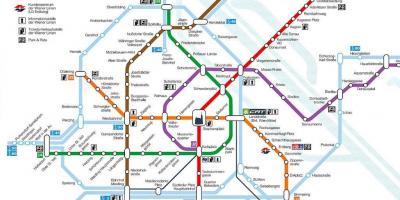 Wien peta kereta bawah tanah